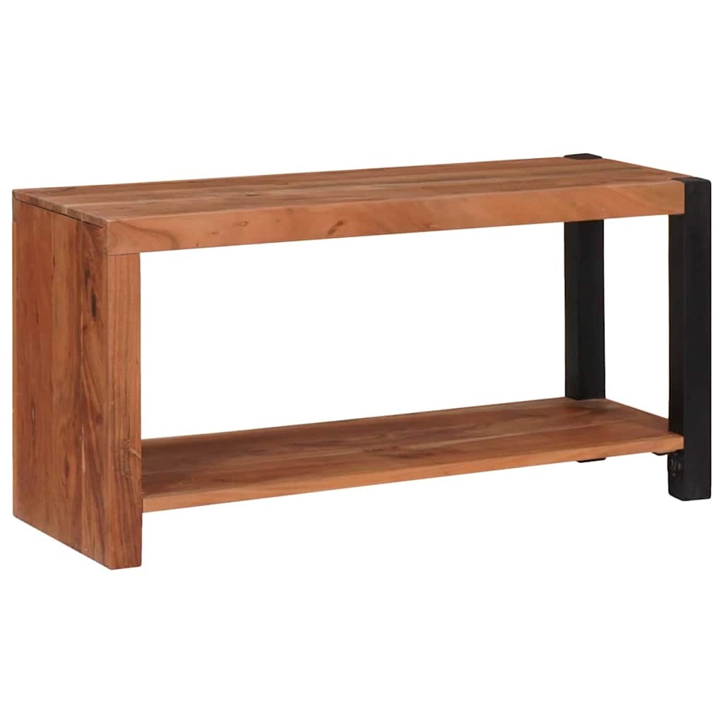 Boekenkast Massief Acaciahout 80x30x40cm Bruin/Zwart - 34% Korting