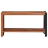 Boekenkast Massief Acaciahout 80x30x40cm Bruin/Zwart - 34% Korting
