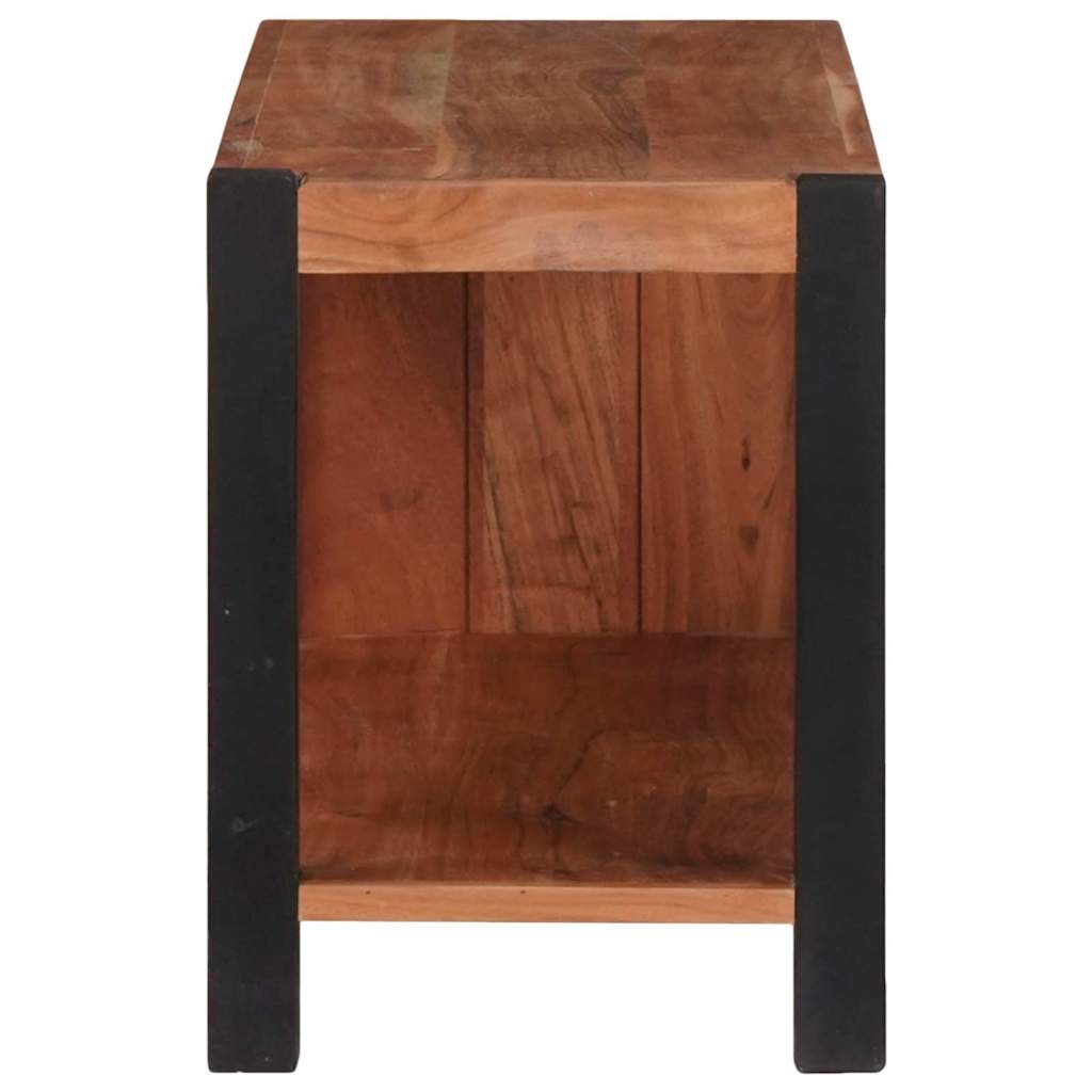 Boekenkast Massief Acaciahout 80x30x40cm Bruin/Zwart - 34% Korting