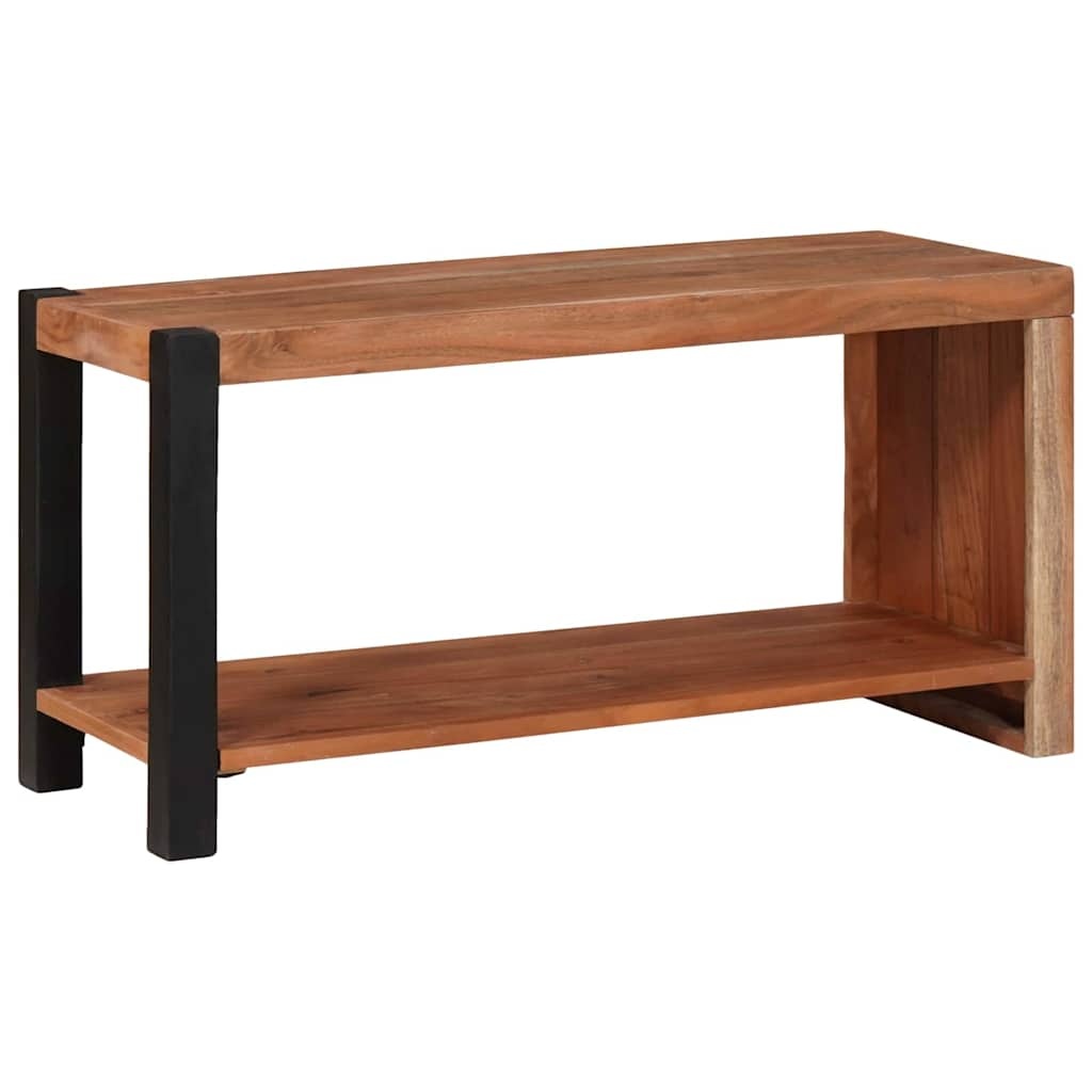 Boekenkast Massief Acaciahout 80x30x40cm Bruin/Zwart - 34% Korting