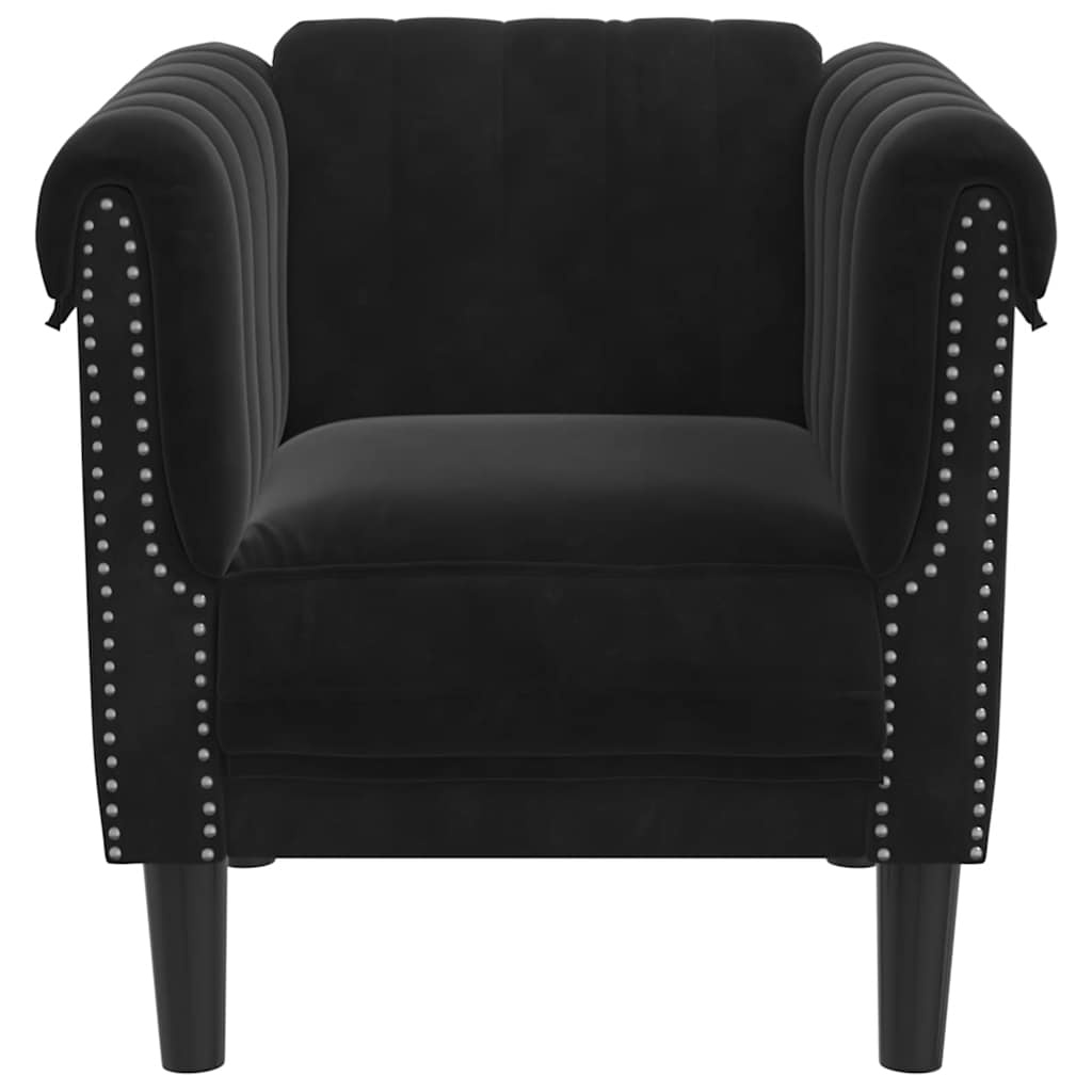 VidaXL Fauteuil Fluweel Zwart - 35% Korting