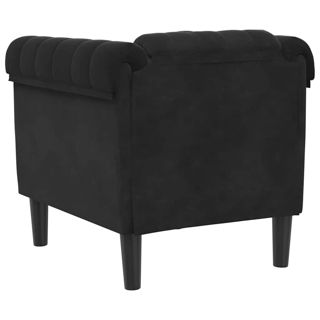 VidaXL Fauteuil Fluweel Zwart - 35% Korting
