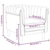 VidaXL Fauteuil Fluweel Zwart - 35% Korting