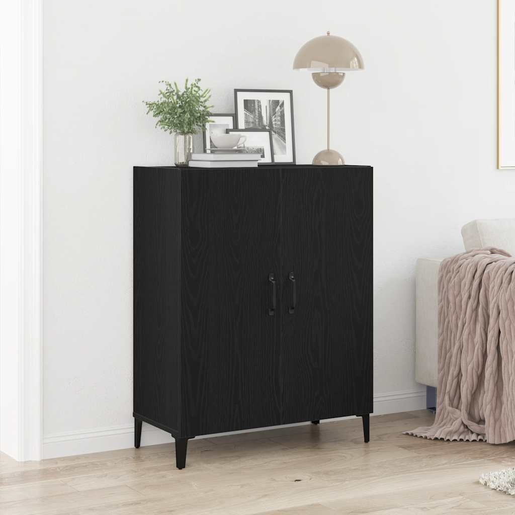 vidaXL Dressoir Zwart Eiken 69,5x34x90 cm Spaanplaat met 54% Korting