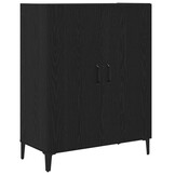vidaXL Dressoir Zwart Eiken 69,5x34x90 cm Spaanplaat met 54% Korting