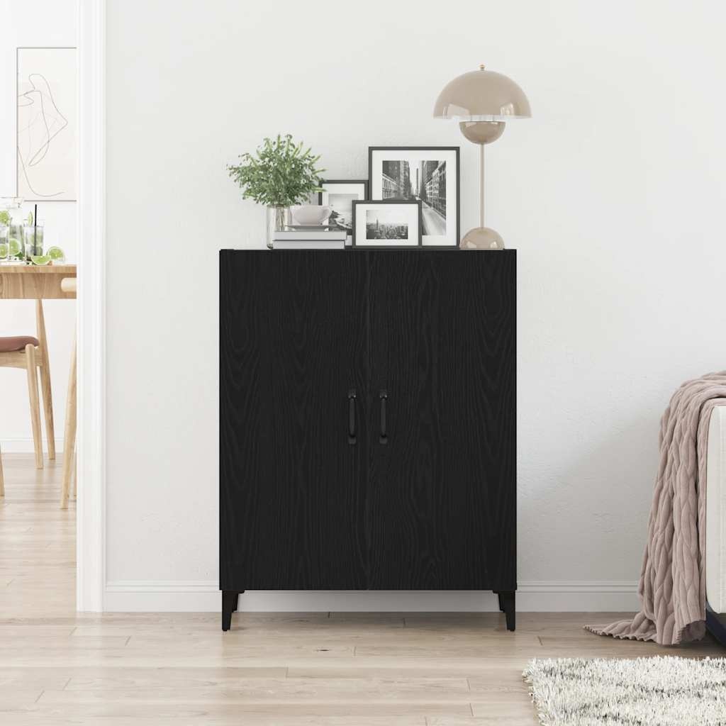 vidaXL Dressoir Zwart Eiken 69,5x34x90 cm Spaanplaat met 54% Korting