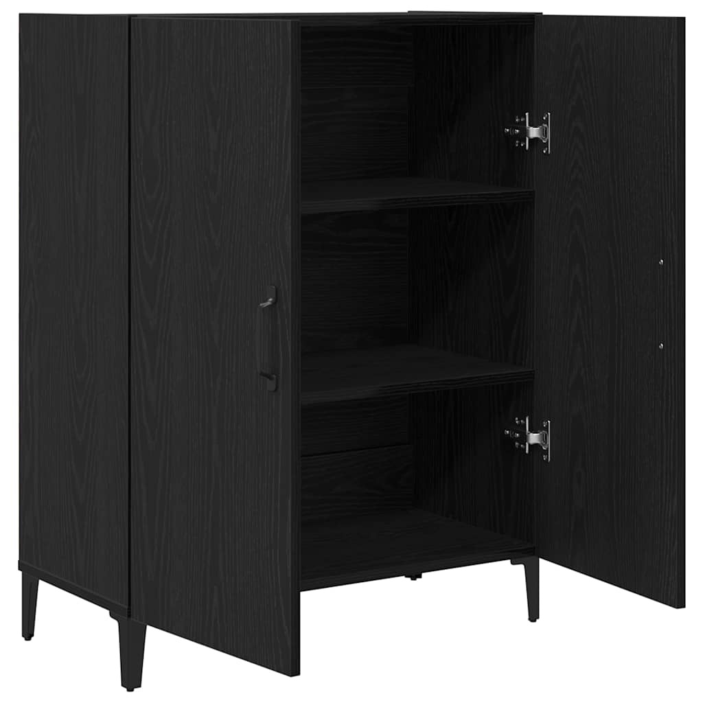 vidaXL Dressoir Zwart Eiken 69,5x34x90 cm Spaanplaat met 54% Korting