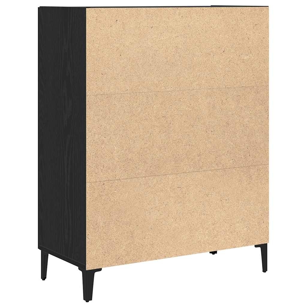 vidaXL Dressoir Zwart Eiken 69,5x34x90 cm Spaanplaat met 54% Korting