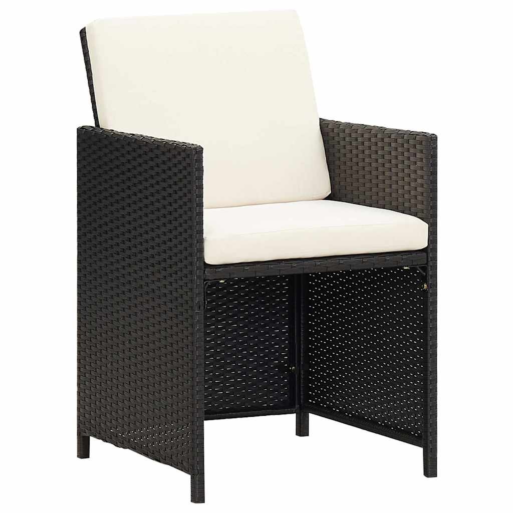 VidaXL Tuinstoelen Set van 4 - Poly Rotan Zwart (30% Korting)
