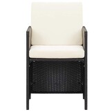 VidaXL Tuinstoelen Set van 4 - Poly Rotan Zwart (30% Korting)