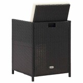 VidaXL Tuinstoelen Set van 4 - Poly Rotan Zwart (30% Korting)
