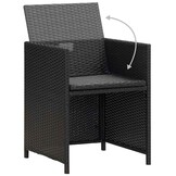VidaXL Tuinstoelen Set van 4 - Poly Rotan Zwart (30% Korting)