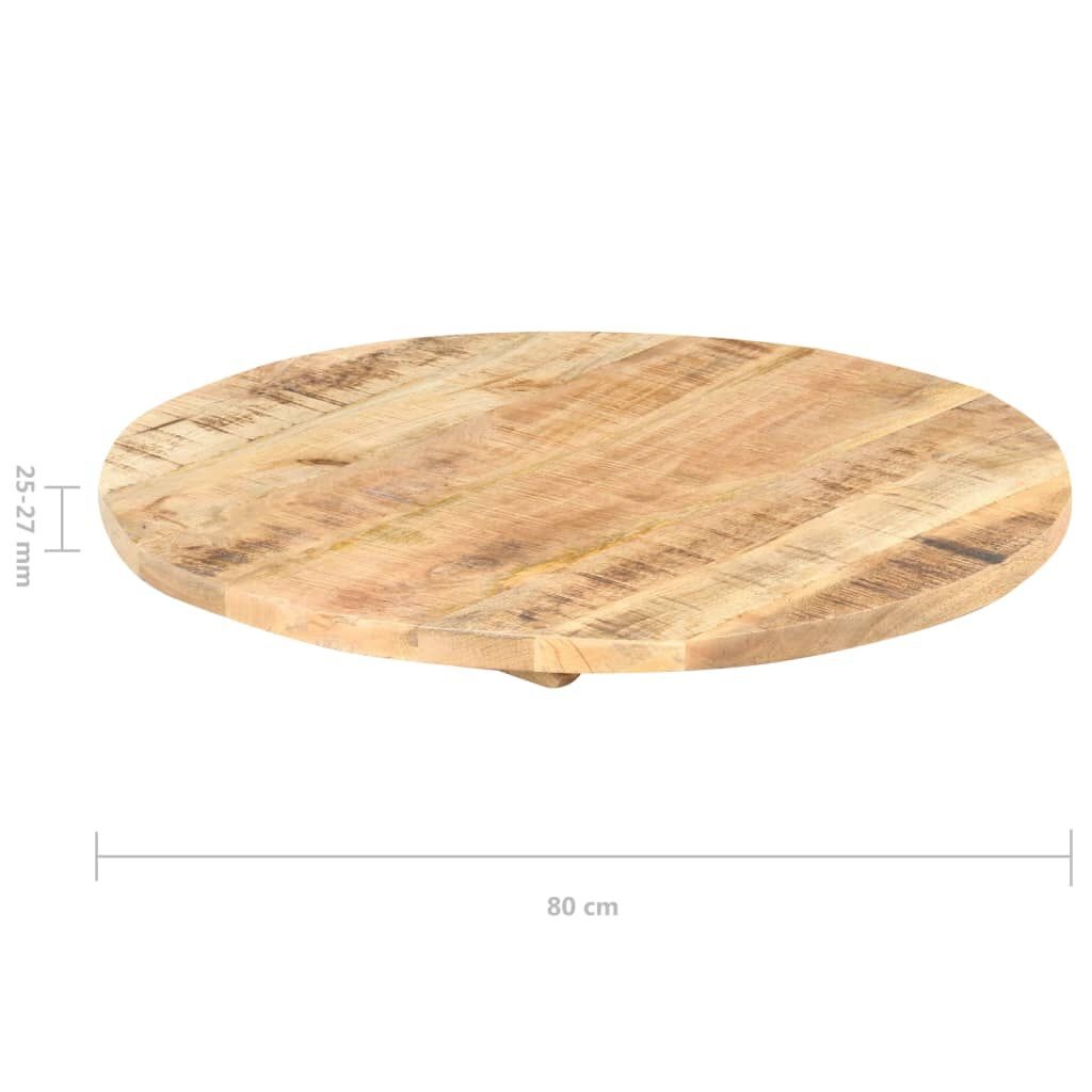 VidaXL Rond Tafelblad 80cm Massief Mangohout - 35% Korting