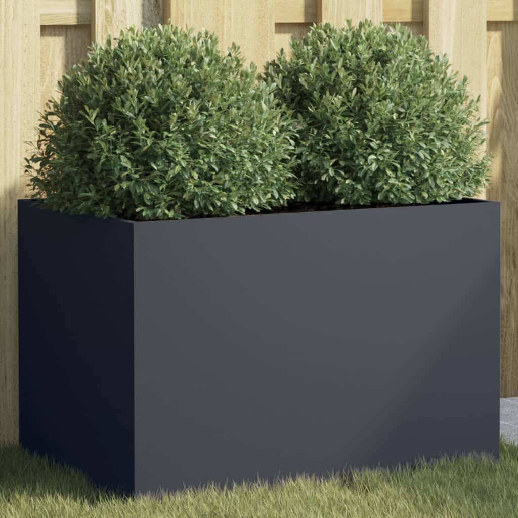 Plantenbak Staal 62x40x39 cm Antraciet - 34% Korting