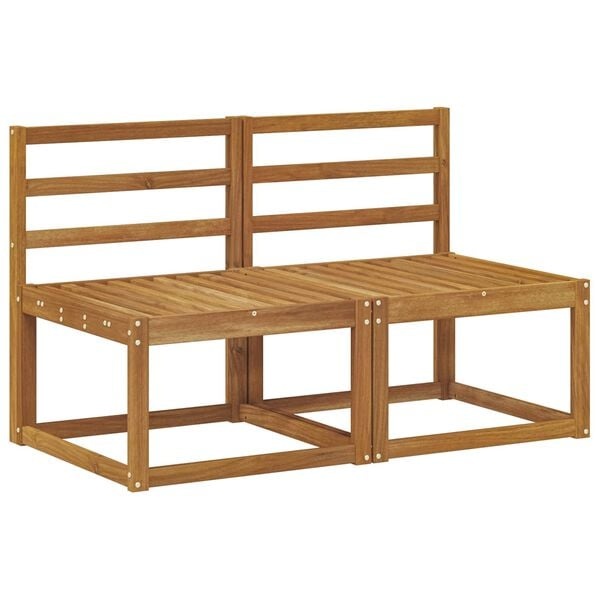 vidaXL Mid-Sofa Massief Acaciahout Naturel - 35% Korting