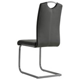 Eetkamerstoelen Kunstleer Grijs - Set van 2 (61% Korting)
