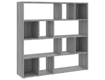 Boekenkast/Kamerscherm 105x24x102 cm Grijs Sonoma Eiken (34% Korting)