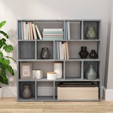 Boekenkast/Kamerscherm 105x24x102 cm Grijs Sonoma Eiken (34% Korting)