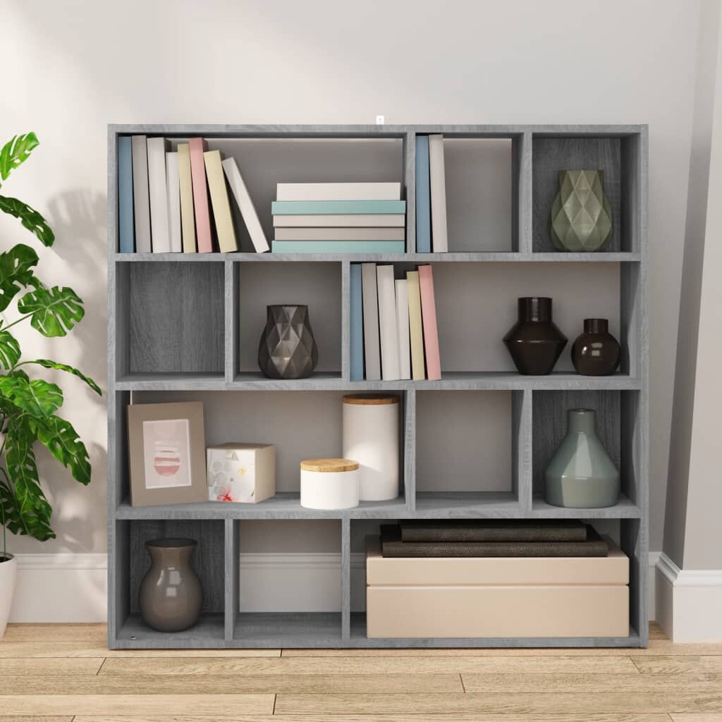 Boekenkast/Kamerscherm 105x24x102 cm Grijs Sonoma Eiken (34% Korting)