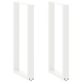 Set van 2 U-vormige bartafelpoten - Staal Wit - 34% Korting