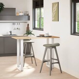 Set van 2 U-vormige bartafelpoten - Staal Wit - 34% Korting