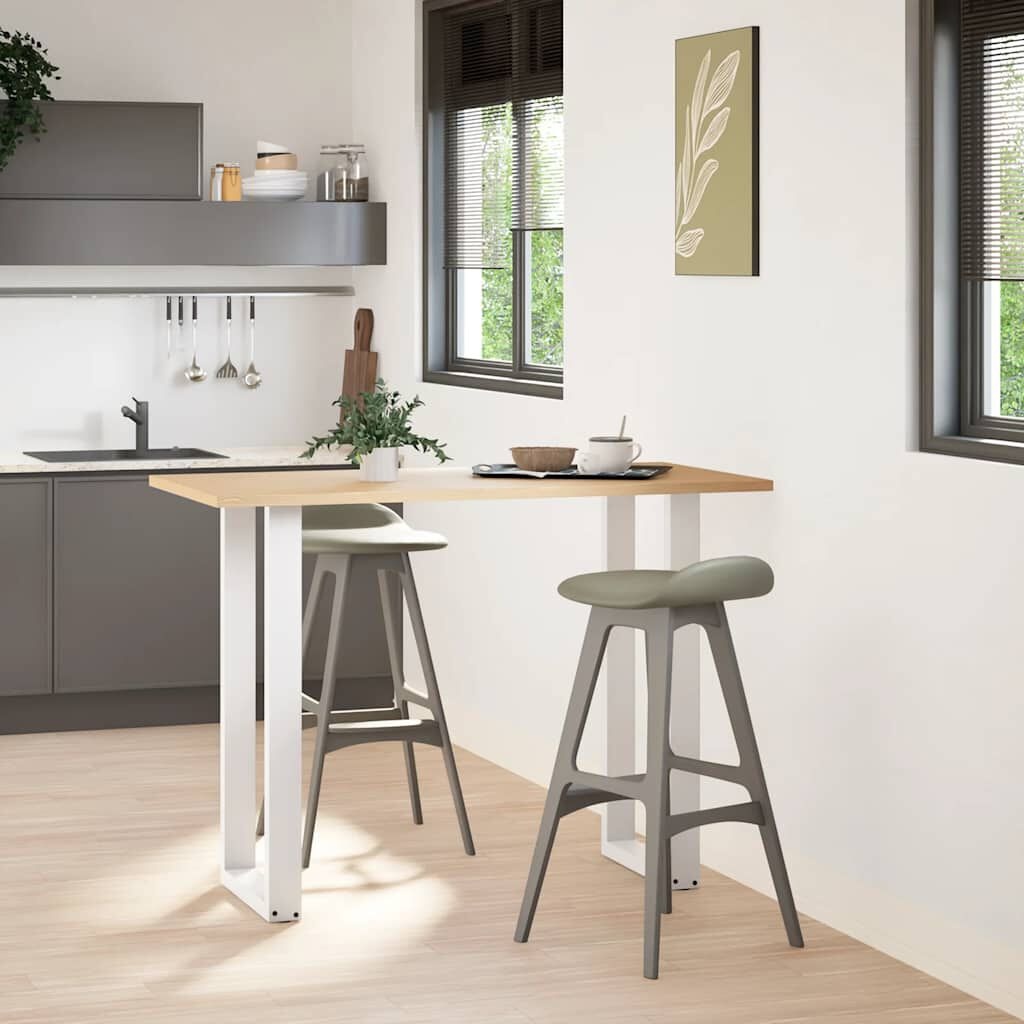 Set van 2 U-vormige bartafelpoten - Staal Wit - 34% Korting