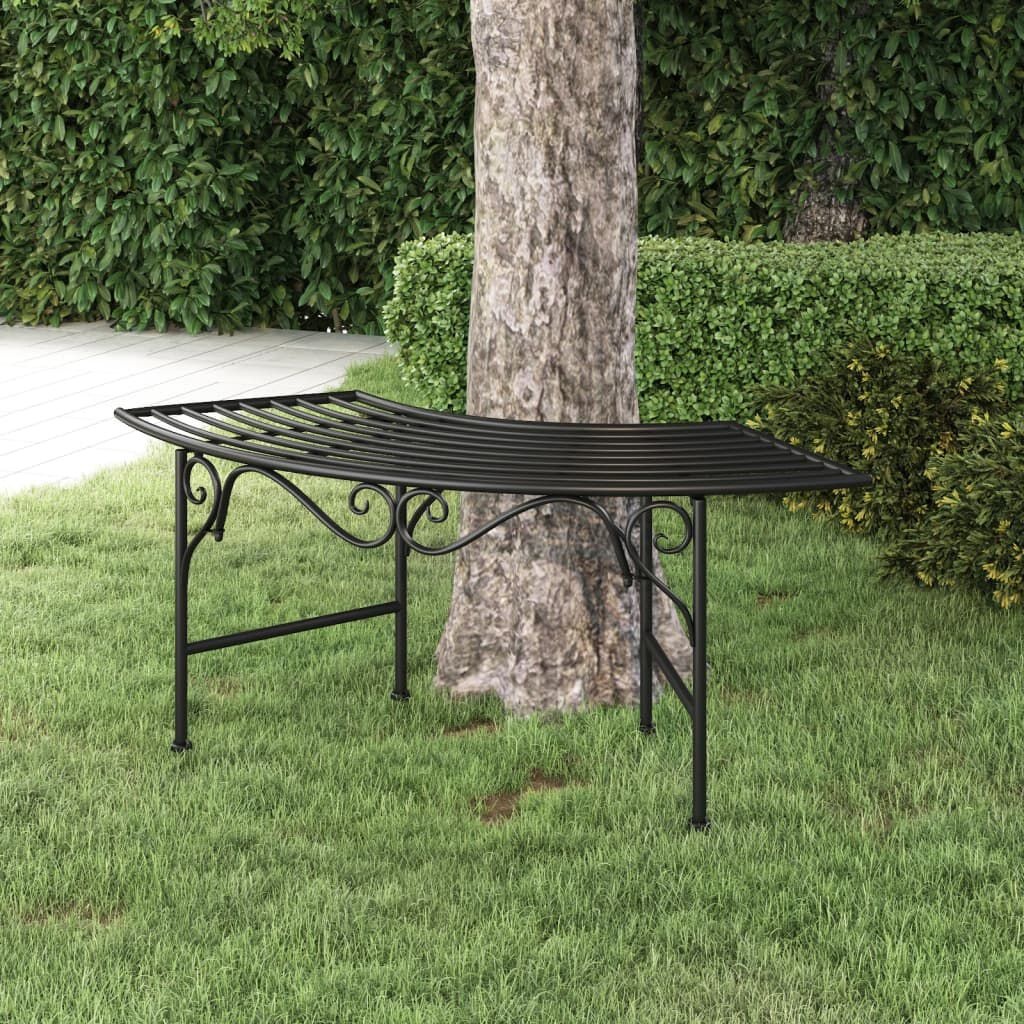 VidaXL Boombank 113 cm Staal Zwart - 54% Korting