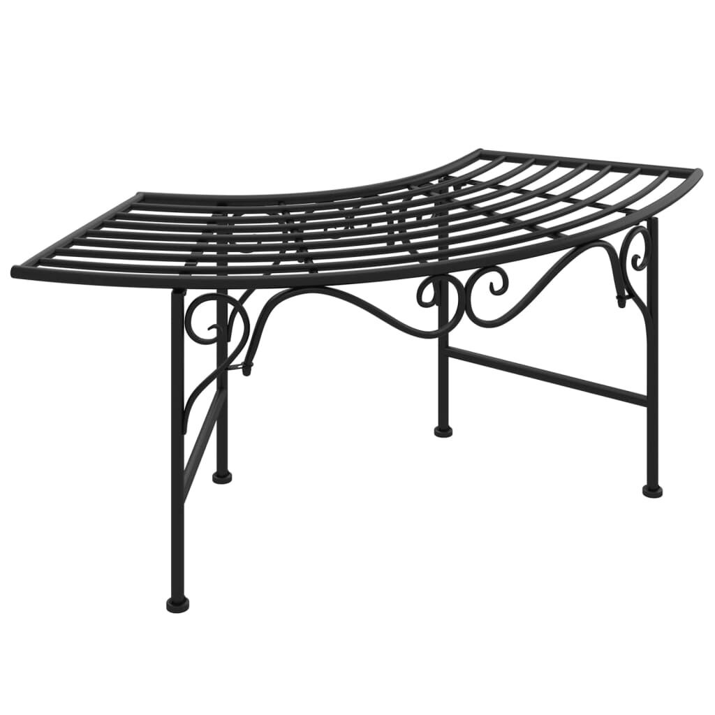 VidaXL Boombank 113 cm Staal Zwart - 54% Korting