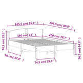 vidaXL Bedframe Massief Grenenhout 160x200 cm - 34% Korting