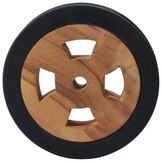 VidaXL Reservewielen voor Ligbed 2 st Massief Teakhout - 16 cm Diameter
