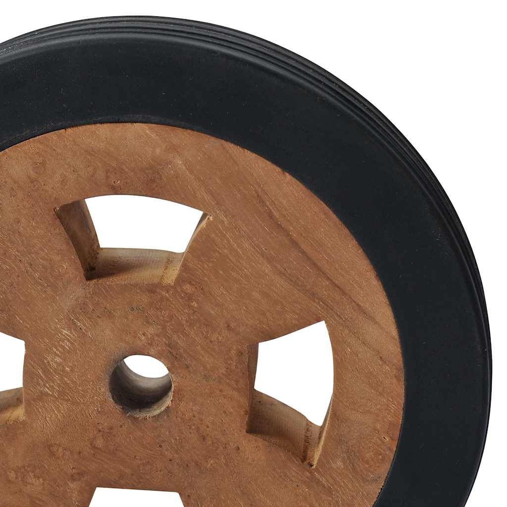 VidaXL Reservewielen voor Ligbed 2 st Massief Teakhout - 16 cm Diameter