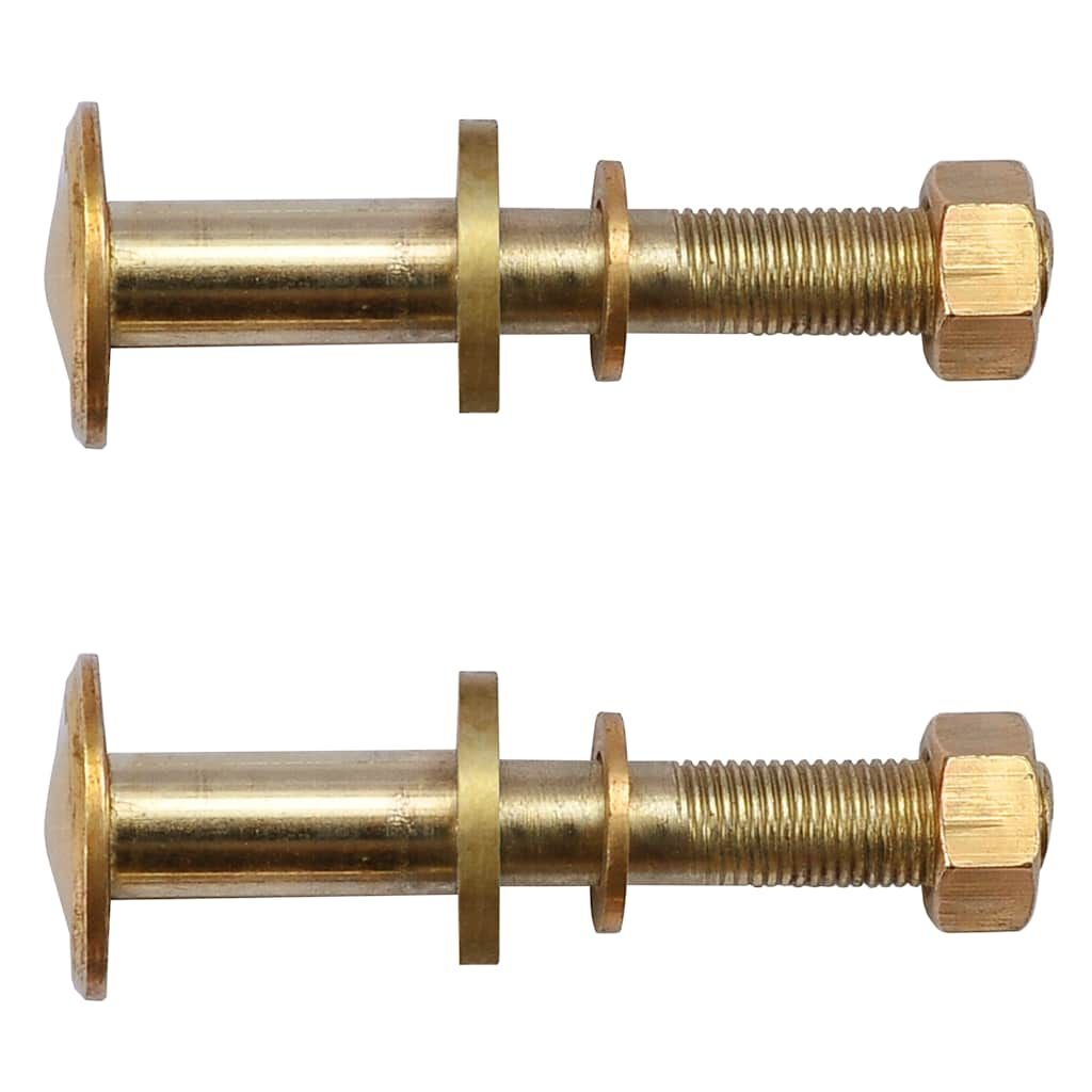 VidaXL Reservewielen voor Ligbed 2 st Massief Teakhout - 16 cm Diameter