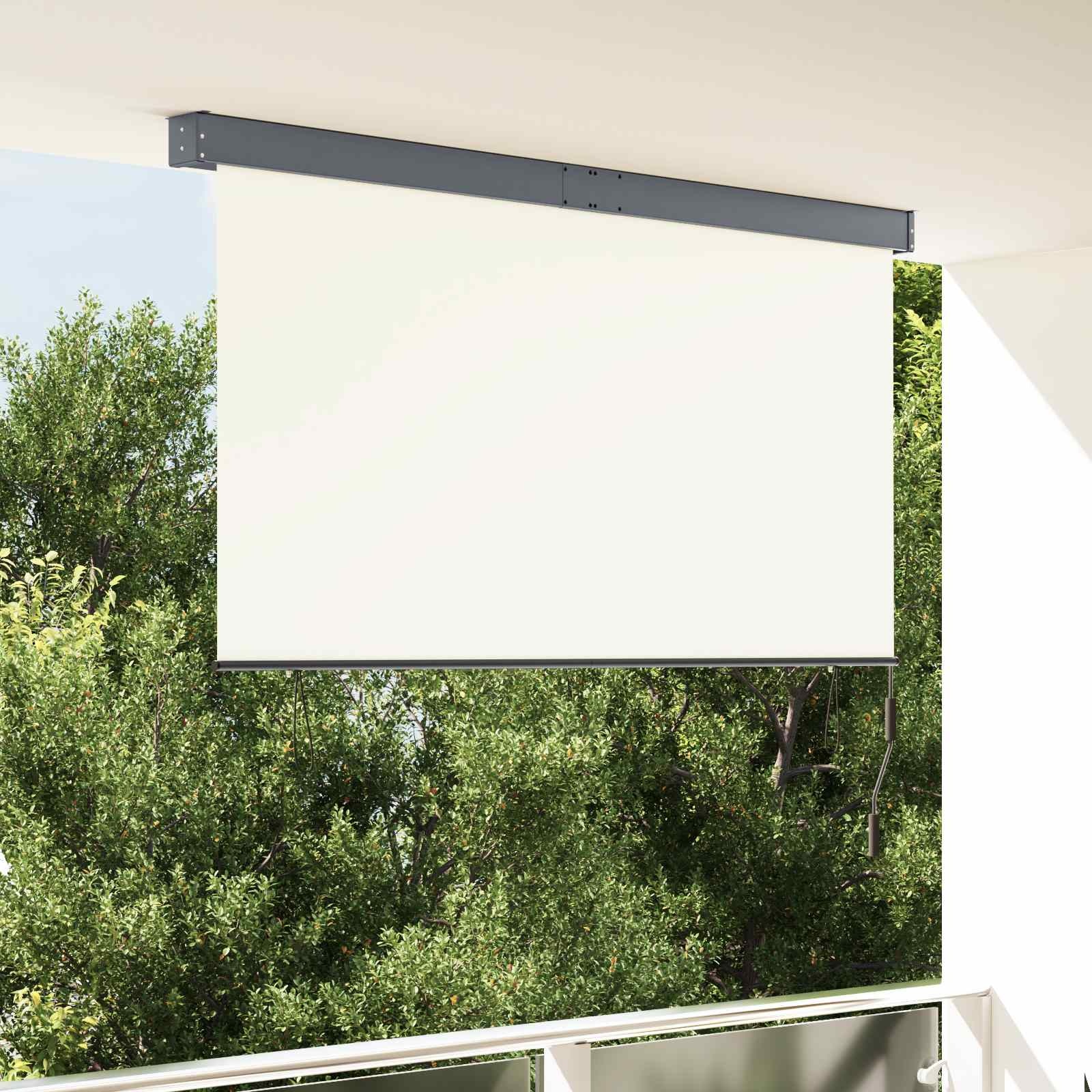 vidaXL Rolgordijn Crèmekleurig 180x250 cm - Stof & Aluminium, 34% Korting