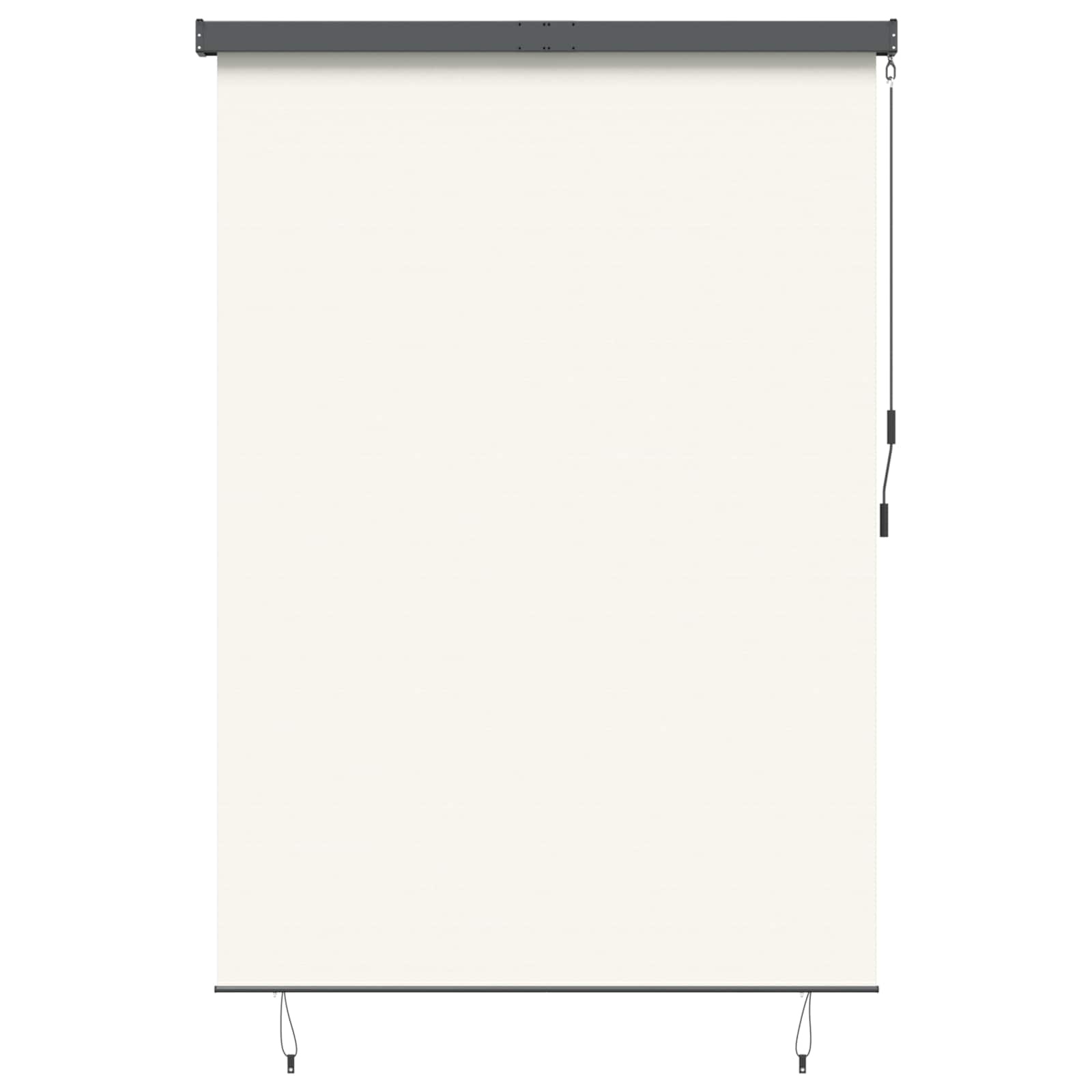 vidaXL Rolgordijn Crèmekleurig 180x250 cm - Stof & Aluminium, 34% Korting