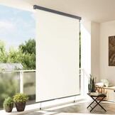 vidaXL Rolgordijn Crèmekleurig 180x250 cm - Stof & Aluminium, 34% Korting
