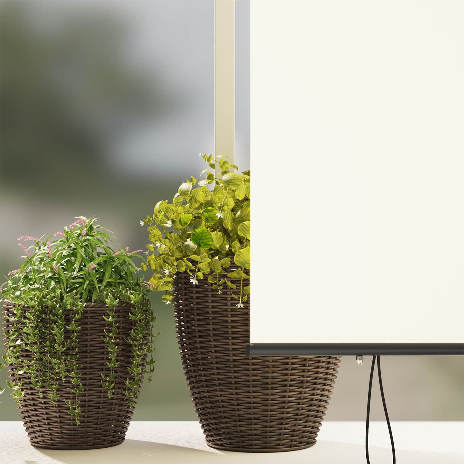 vidaXL Rolgordijn Crèmekleurig 180x250 cm - Stof & Aluminium, 34% Korting