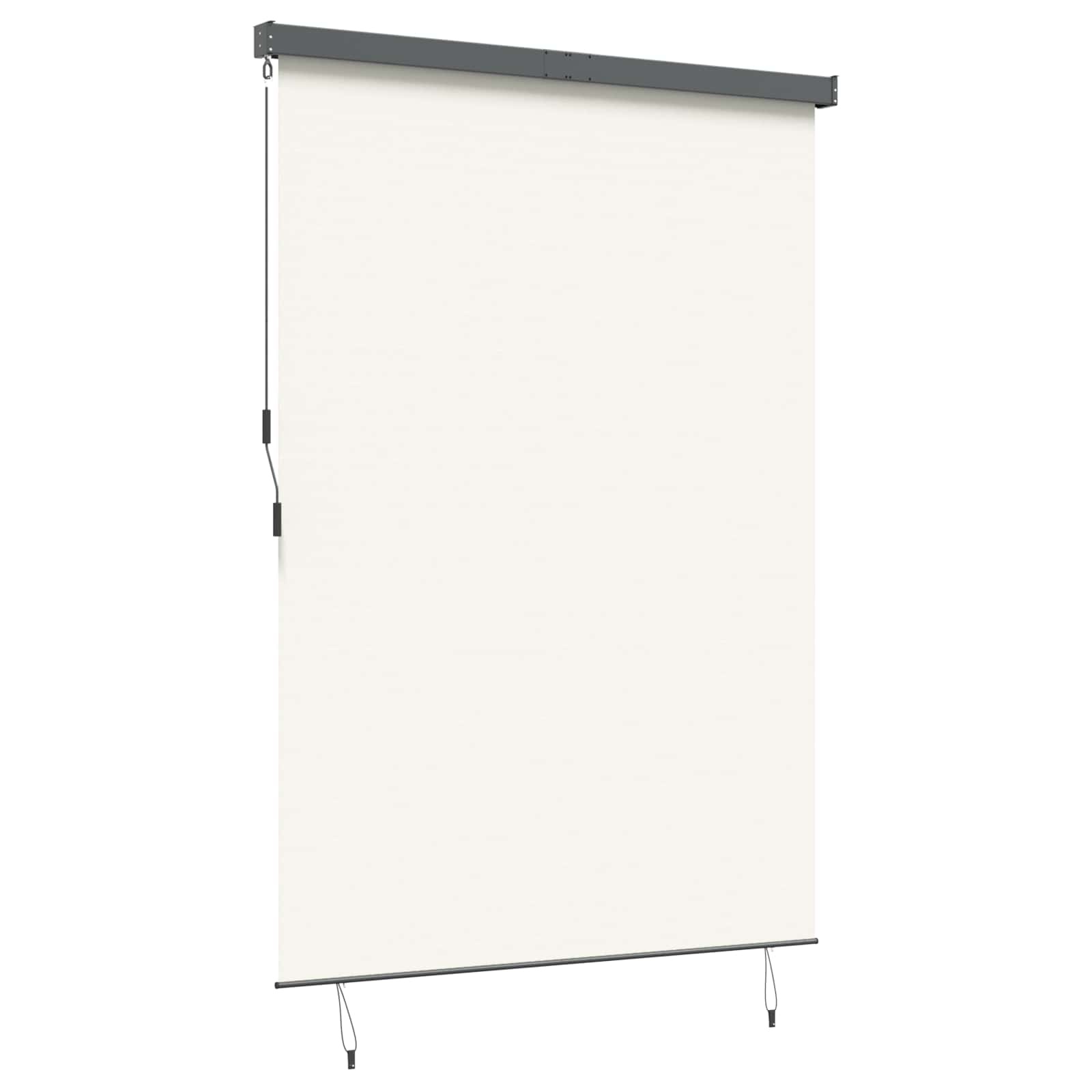 vidaXL Rolgordijn Crèmekleurig 180x250 cm - Stof & Aluminium, 34% Korting