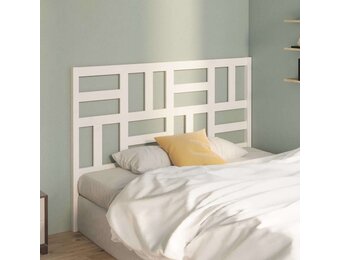 Hoofdbord Massief Grenenhout Wit 126x104cm - 33% Korting