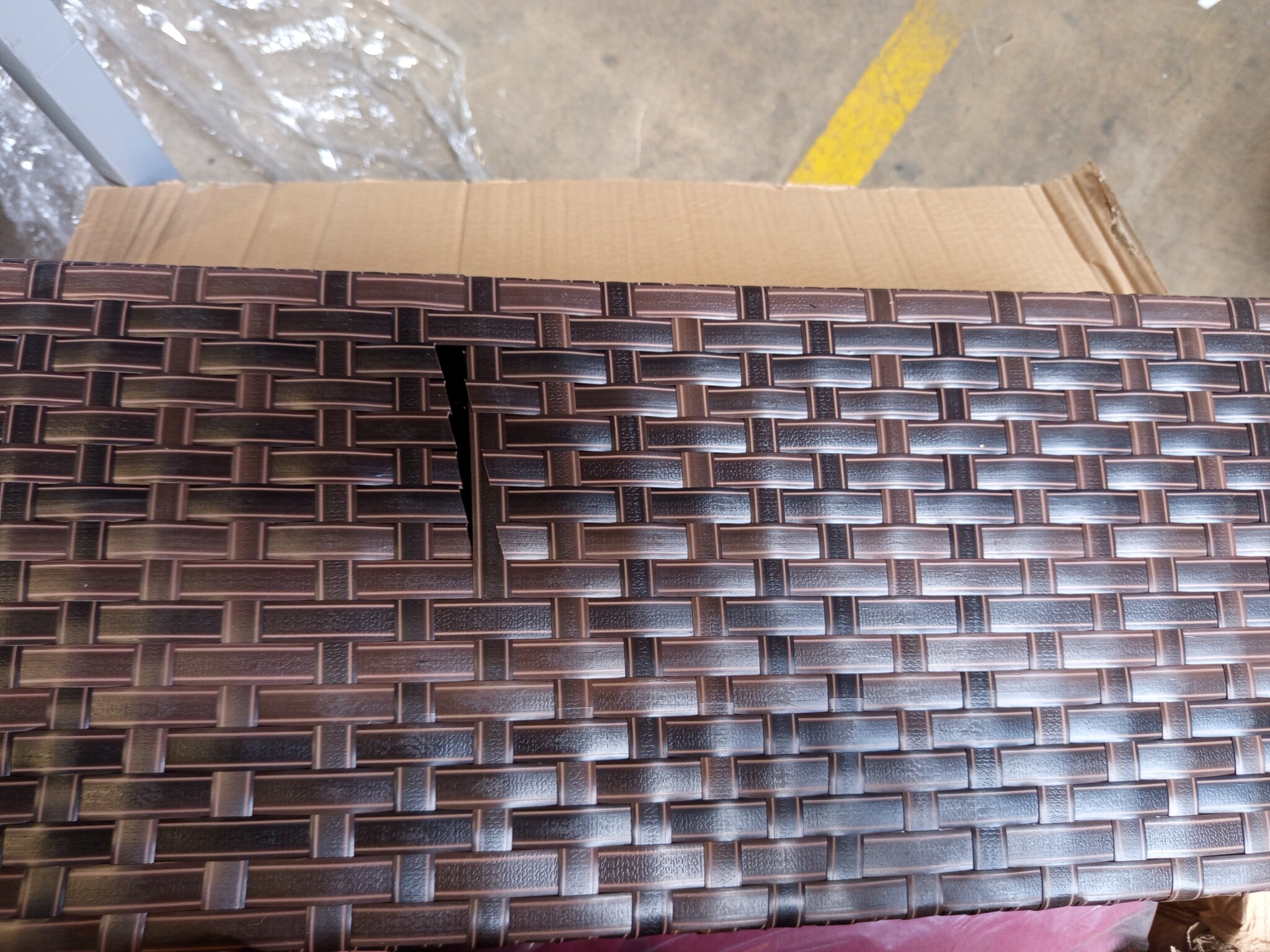 vidaXL Bank 3-zits met kussens poly rattan bruin
