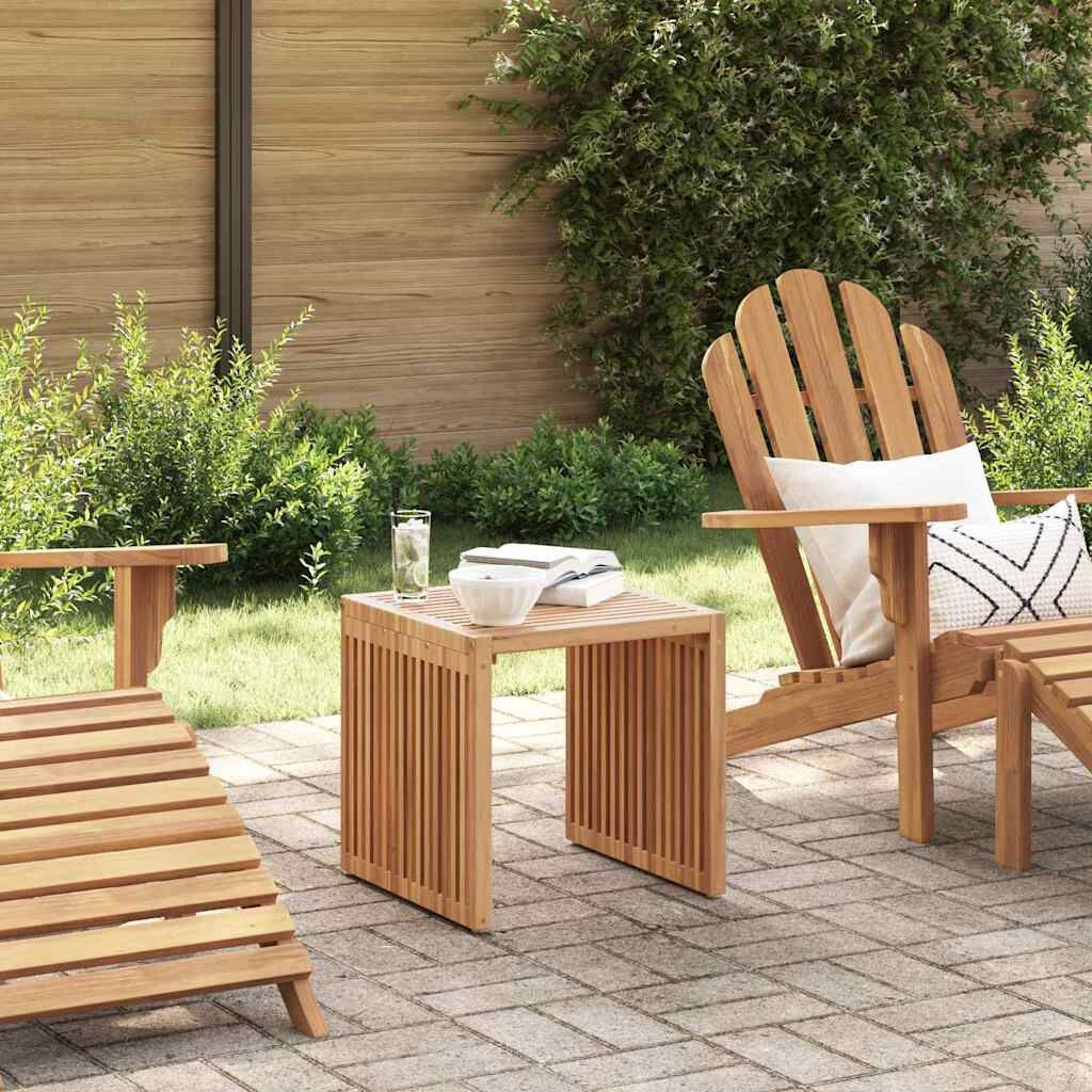vidaXL Tuin Bijzettafel Bruin 45 x 45,5 x 45,5 cm Massief Teakhout