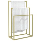 vidaXL Handdoekenrek vrijstaand 48x24x79 cm ijzer goudkleurig