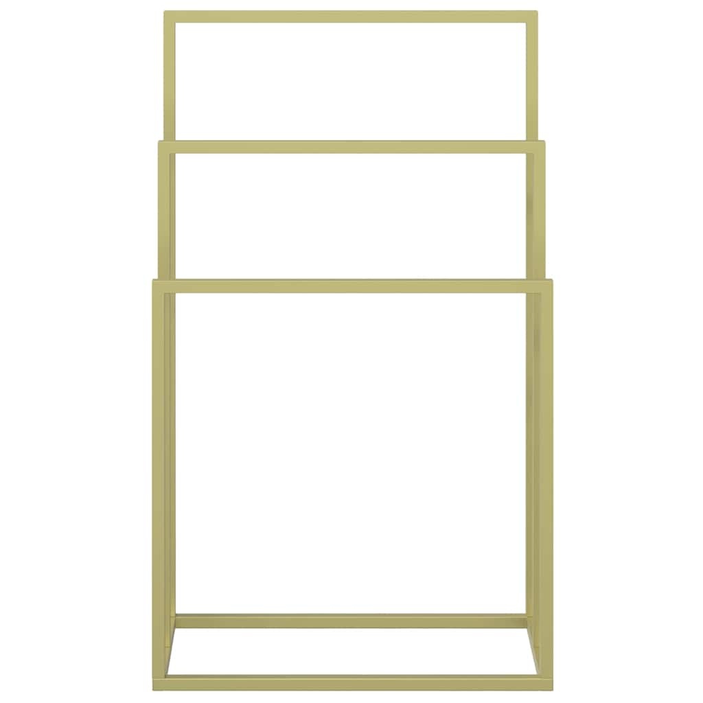 vidaXL Handdoekenrek vrijstaand 48x24x79 cm ijzer goudkleurig