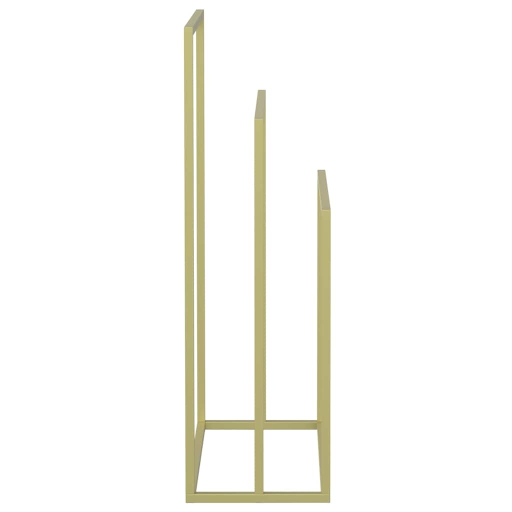 vidaXL Handdoekenrek vrijstaand 48x24x79 cm ijzer goudkleurig