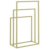 vidaXL Handdoekenrek vrijstaand 48x24x79 cm ijzer goudkleurig