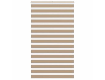 vidaXL Zebra Blind 125x200 cm stofbreedte 120,9 cm polyester zandbruin