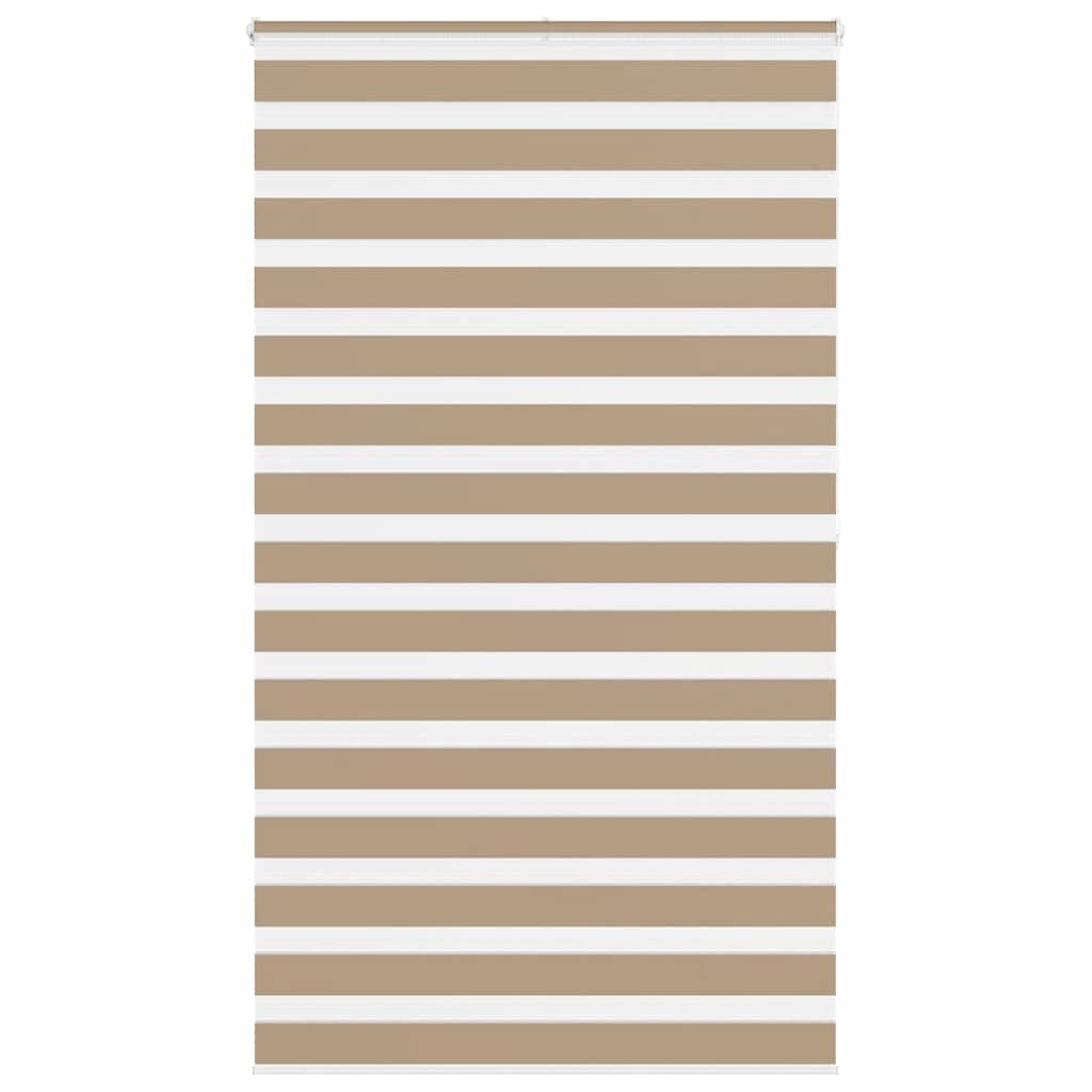 vidaXL Zebra Blind 125x200 cm stofbreedte 120,9 cm polyester zandbruin