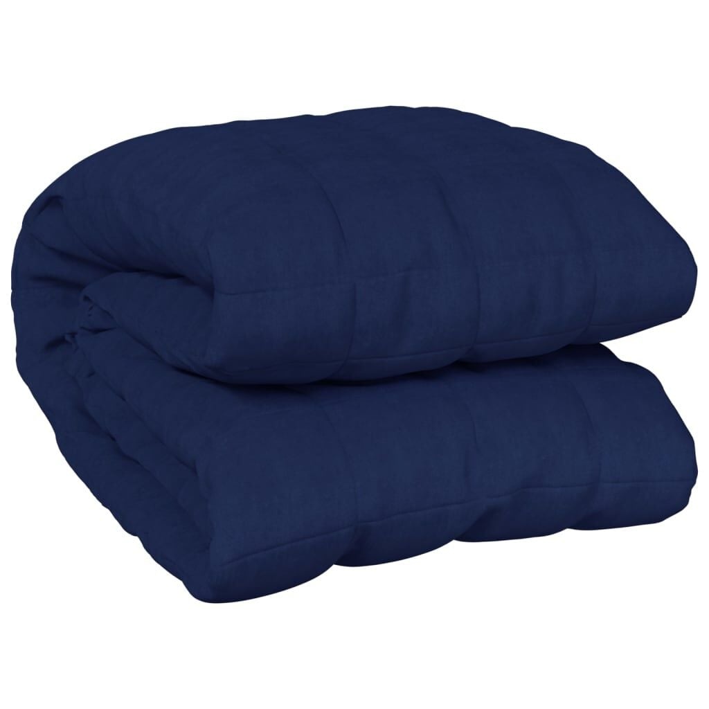 vidaXL Verzwaringsdeken 220x230 cm 11 kg stof blauw