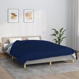 vidaXL Verzwaringsdeken 220x230 cm 11 kg stof blauw