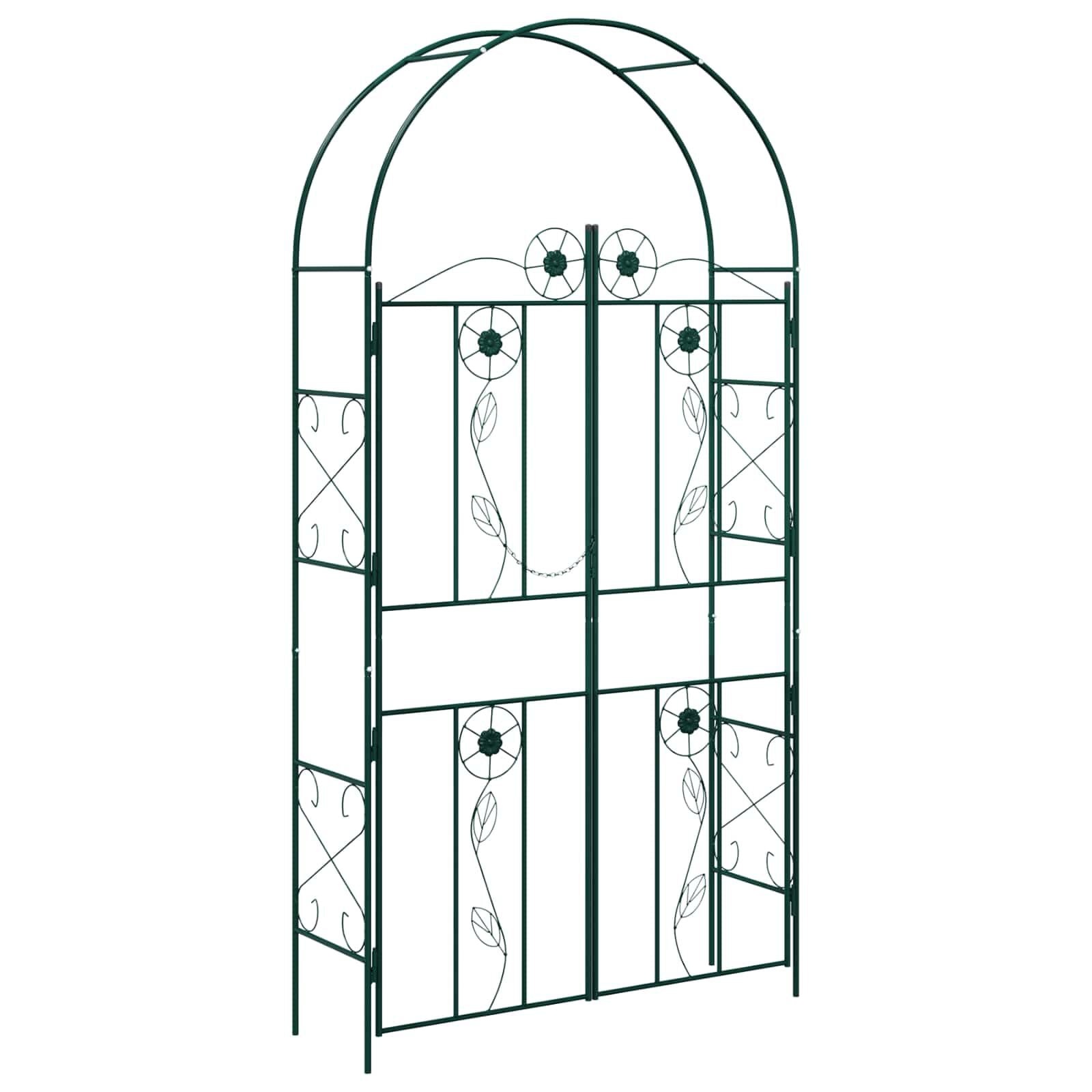 vidaXL Tuin Boog Groen 115 x 37 x 226 cm Staal
