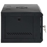 vidaXL Netwerk kabinet met opslag Zwart 53 x 45 x 30 cm Staal